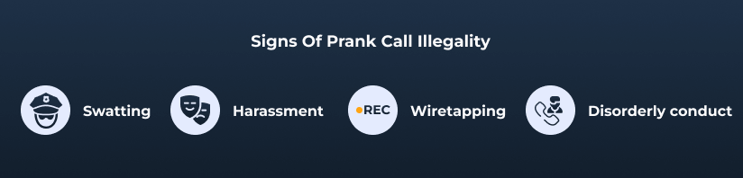 is prank calling illegal signs